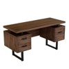 CAVINAS Home Office Desk Morden Rotating Executive Desk with Open Storage Shelves for Office, Study - 2 of 4