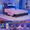 Aheaplus Platform Bed Frame with Reversible Storage Headboard and Charging Station - 4 of 4