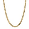 Black Bow Jewelry Men's 7.25mm 14k Yellow Gold Solid Beveled Curb Chain Necklace - 3 of 4