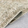 2'x6' Washable Runner Rug, Non-Slip Vintage Floral Low-Pile Carpet for Kitchen, Laundry, Entryway, Brown - 3 of 4