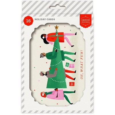 16ct Green Inspired Community Trees Holiday Boxed Cards