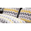 Greenland Home Fashions Vida King Duvet Sham – Yellow/Gray Geometric Design, 20x36 Inches, Soft Cotton Blend - 3 of 3