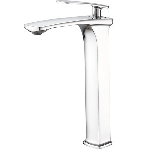 BWE Single Hole Single Handle Bathroom Vessel Sink Faucet With Pop Up Drain Assembly Kit - 1 of 4