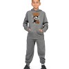 Everyday Kids “Snackin’ & Spookin’  Halloween Hoodie – Skeleton Trick-or-Treater with Candy Bag – Sweatshirt for Boys, Charcoal Gray, Size 10/12 - 2 of 3