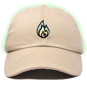 Dalix Fire Embroidered Lit Flame Dad Hat Cotton Baseball Cap Adjustable Mens - 1 of 4