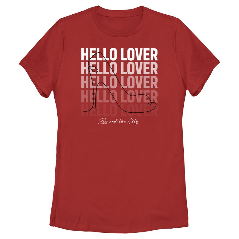 Women's Sex and the City Hello Lover Shoe T-Shirt, 1 of 5