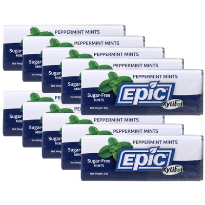 Epic Dental Peppermint Xylitol Mints Sugar-Free - Case of 10/60 ct