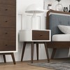 Gulches Vintage Nightstand - Dark Brown & White 1-Drawer Bedside Table - 3 of 4