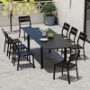 Crestlive Products Aluminum 9pc Extendable Patio Dining Set with Butterfly Leaf Rectangular Extension Table Expandable Outdoor Table with chairs - 2 of 4