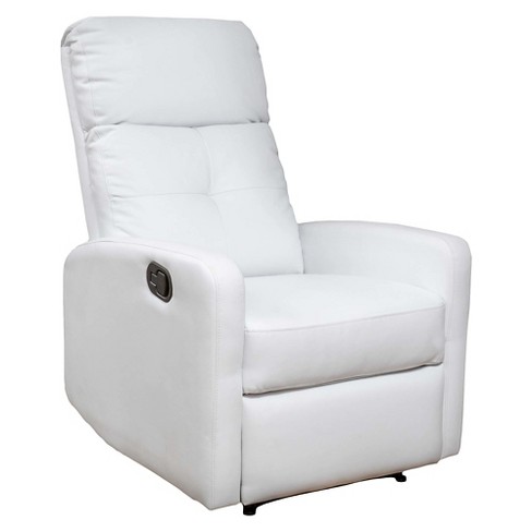 Samedi Faux Leather Recliner Club Chair White Christopher Knight