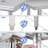 60X24x35 Inch Stainless Steel Work Table with Double Shelf, Heavy Duty Prep Station for Kitchen Restaurant or Garage Storage - 3 of 4