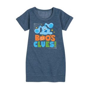 Girls' - Blue's Clues & You! - Boo's Clues Graphic Short Sleeve Fleece Dress - 1 of 4
