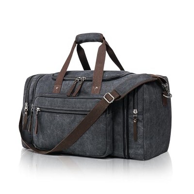 Canvas Expandable Duffle Bag for Men Traveling, Luggage Travel Bag Wee