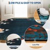 Area Rugs for Living Room Mushroom Forest Print Rug with Animals Floral Washable Area Rug Soft Non-Slip Low Pile Rug - 4 of 4