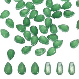 Unique Bargains Czech Glass Teardrop Clear Versatile Craft Loose Beads Puffed Raindrop Beads 50 Pcs - 1 of 4