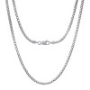 Steeltime 24" Italian sterling silver box link chain necklace - 3 of 3