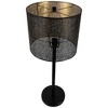 Northlight Iron Table Lamp with Laser-Cut  Shade - 30" - Black and Gold - 3 of 4