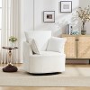 GDFStudio Roxane Modern Upholstered Swivel Chair with Pillows - 2 of 4