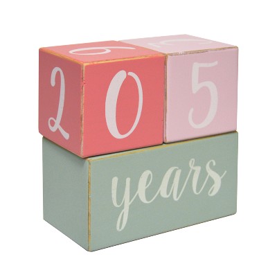 milestone wooden blocks