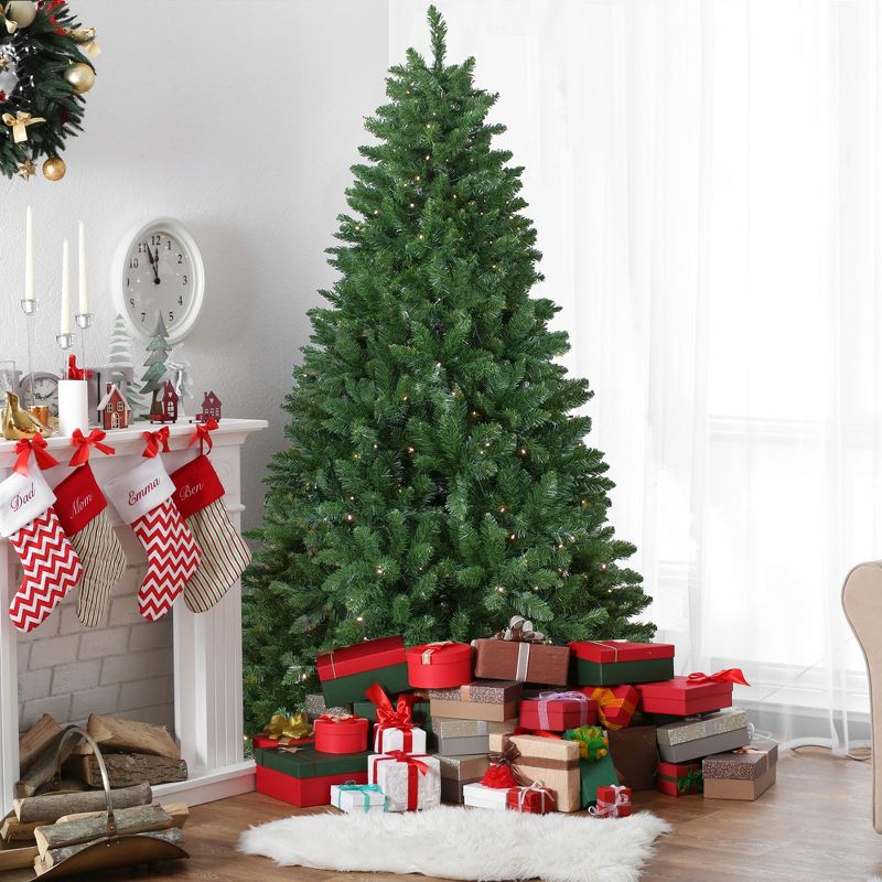 Northlight  7.5' Pre-Lit Twin Lakes Fir Artificial Christmas Tree - Clear Lights, 3 of 9