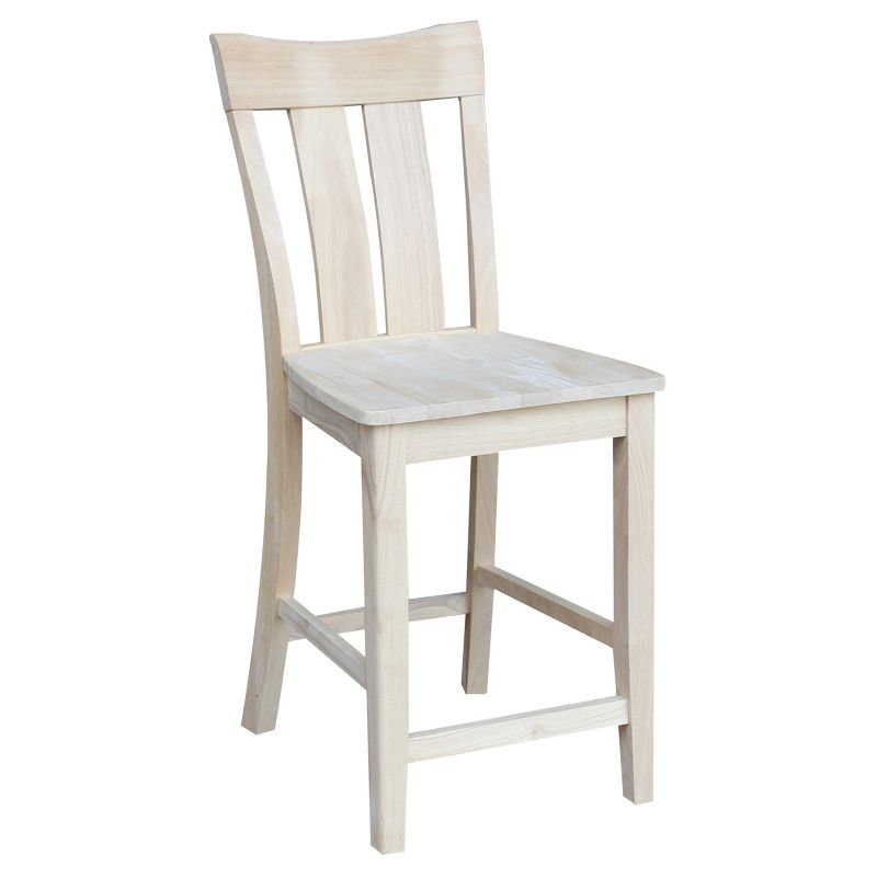 24&#34; Ava Counter Height Barstool Unfinished - International Concepts, 4 of 13