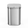 Nine Stars 21gal Motion Sensor Oval Shape Stainless Steel Trash Can Silver: Fingerprint-Resistant, Quiet Closing Lid - 2 of 4