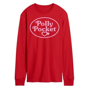 Men's - Polly Pocket - Polly Pocket Pink Logo Long Sleeve Graphic T-Shirt - 1 of 2