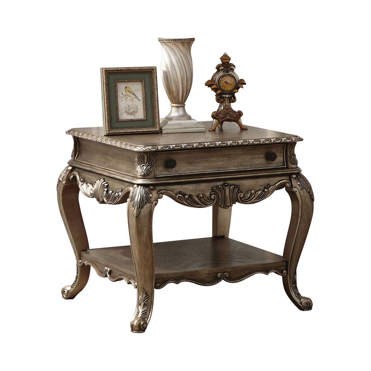 Acme Furniture Ragenardus Accent Table Vintage Oak Finish