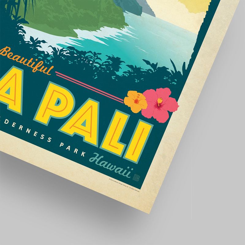 Americanflat Vintage Botanical Asa Hawaii Napali By Anderson Design Group Poster, 5 of 7
