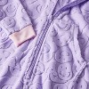 Girls' Smiley Embossed Union Suit - Cat & Jack™ Lavender Purple - 4 of 4
