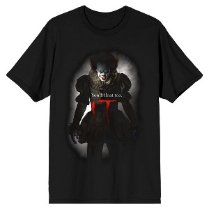 It 2017 Pennywise in Shadows Men's Black T-shirt - 1 of 3
