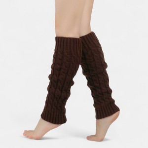 Anna-Kaci Women's Cable Knit Leg Warmers with Ribbed Cuffs 15.5x3.5in - 1 of 3