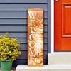 HomeRoots 36" Orange Solid Wood Welcome Leaves Porch Sign - 2 of 4