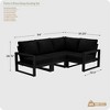 WestinTrends Montara Outdoor 4-Piece HDPE L-Shaped Modular Patio Sofa Furniture Set - 3 of 4