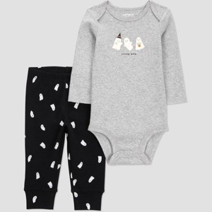 Carter's Just One You® Baby 2pc Ghost Top & Bottom Set - Gray - 1 of 3