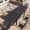 Mondawe Aluminum Outdoor Patio Extendable Dining Table(The Extension Length 53 "-106"） - 3 of 4