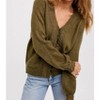 Women's LACE TRIM BUTTON UP PULLOVER - BluIvy - 3 of 4