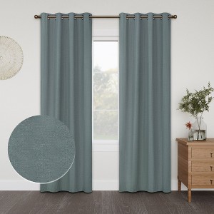 Awesome Home  Linen Slub Blackout Grommet Pair (2 Panels) - 1 of 4