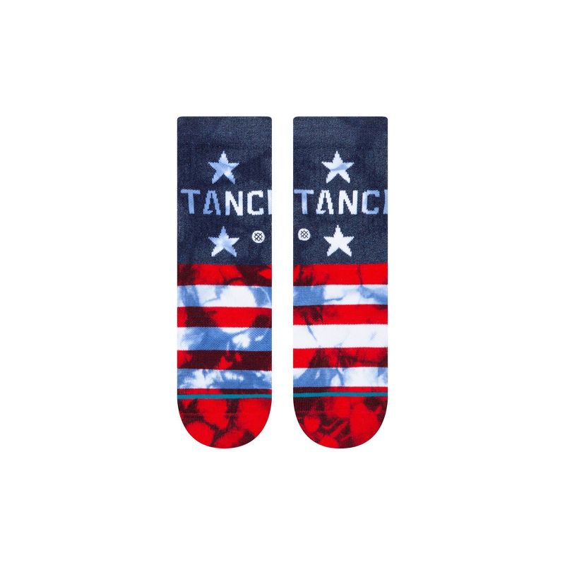 Stance Kids&#39; Tie-Dye Crew Socks - Red/Blue/White L, 3 of 10