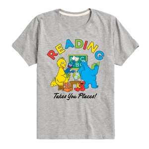 Boys' - Sesame Street - Reading Takes You Places Short Sleeve Graphic T-Shirt - 1 of 4