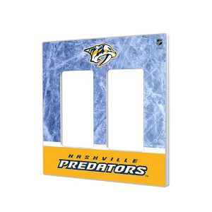 NHL Western Conference Teams Ice Wordmark Hidden-Screw Light Switch Plate for Double Rocker - 1 of 4