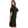 Just Love Womens Nightgown - Short Sleeve Henley Oversized Sleepwear Gown - 2 of 3