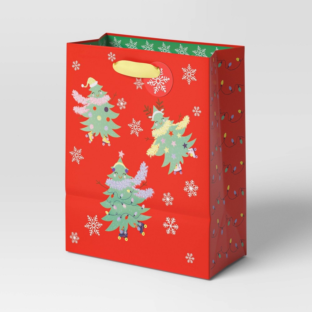 Photos - Accessory Dancing Trees Large Cub Christmas Gift Bag Red - Wondershop™