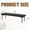 NicBex 47"/59" Black Storage Bench with Gold Accents,End of Bed Bench with PU Leather Seat,Foot Stool with Metal Legs,Foot Rest for Entryway & Bedroom - 2 of 4