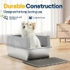 LunaLulinlk Gray Extra Large Stainless Steel Litter Box with Double Litter Mat and Scoop - 3 of 4
