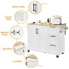 Yaheetech Rolling Kitchen Cart Kitchen Island with Storage Cabinet - 4 of 4