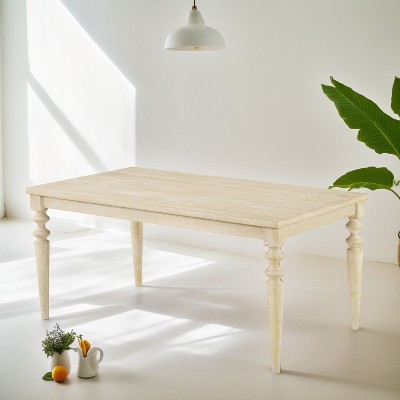 NicBex Dining Room Table for 6 Rustic 65" Wood Dining Table Counter Height Table with 4 Wood Legs for Kitchen