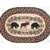 Earth Rugs Bear and Moose Oval Placemat – 13"x19" Hand-Braided Natural Jute Table Accent - 2 of 3