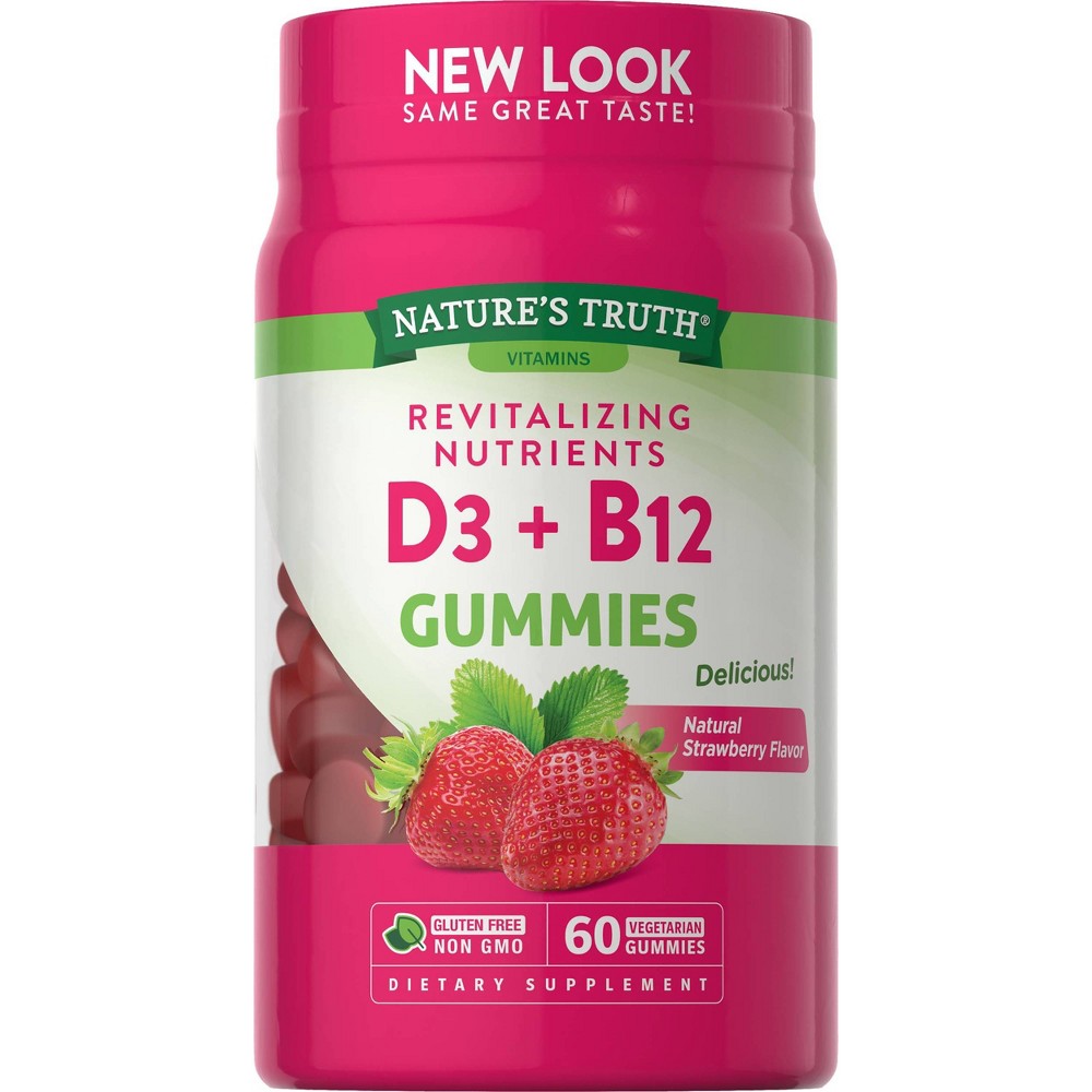 Photos - Vitamins & Minerals Nature's Truth Vitamin D3 and B12 Gummies - 60ct