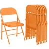 Coucheta Steel Folding Chairs with Backrest, Heavy Duty Metal Foldable Dining Chairs Set of 6/8, 350 LBS Capacity, Square Chairs for Indoor & Outdoor - 2 of 4